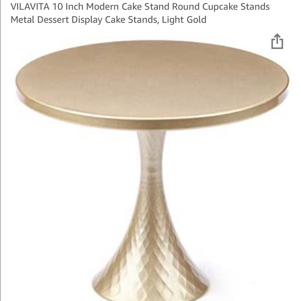 Gold cake stand